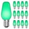 Luxrite C7 LED Green Light Bulbs for String Lights 0.5W Enclosed Fixture Rated E12 Candelabra Base, 12PK LR21752-12PK - alternate 1